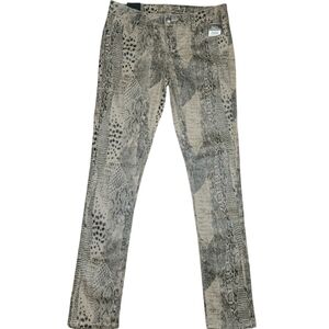 Rue 21 Super Skinny Jeans Size 5/6 Mixed Animal Print Cheetah Leopard Snake NWT